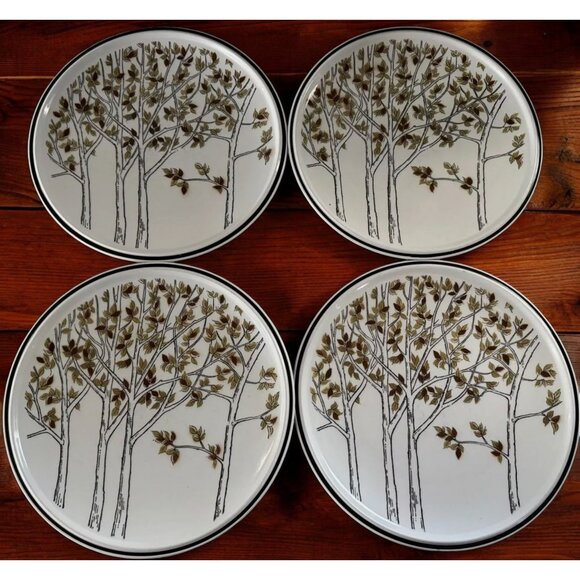 Vintage Mikasa International Everfresh Hilltop Set of 4 Salad Plates - Picture 1 of 3